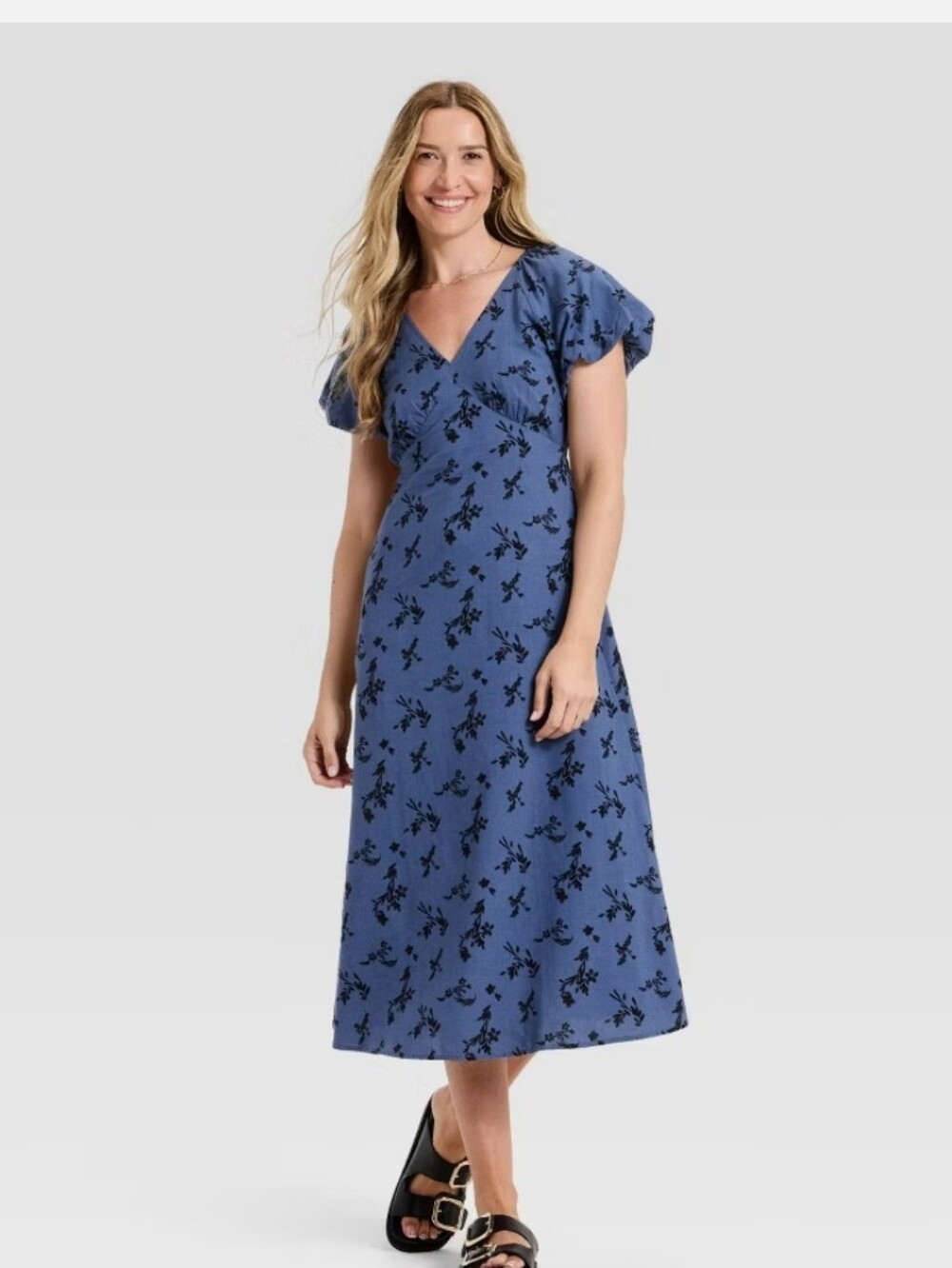 NWT Universal Thread Puff Sleeve Midi Dress- XS